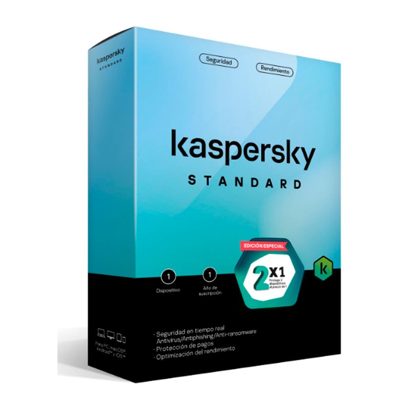 KASPERSKY STANDAR 2X1 1AñO